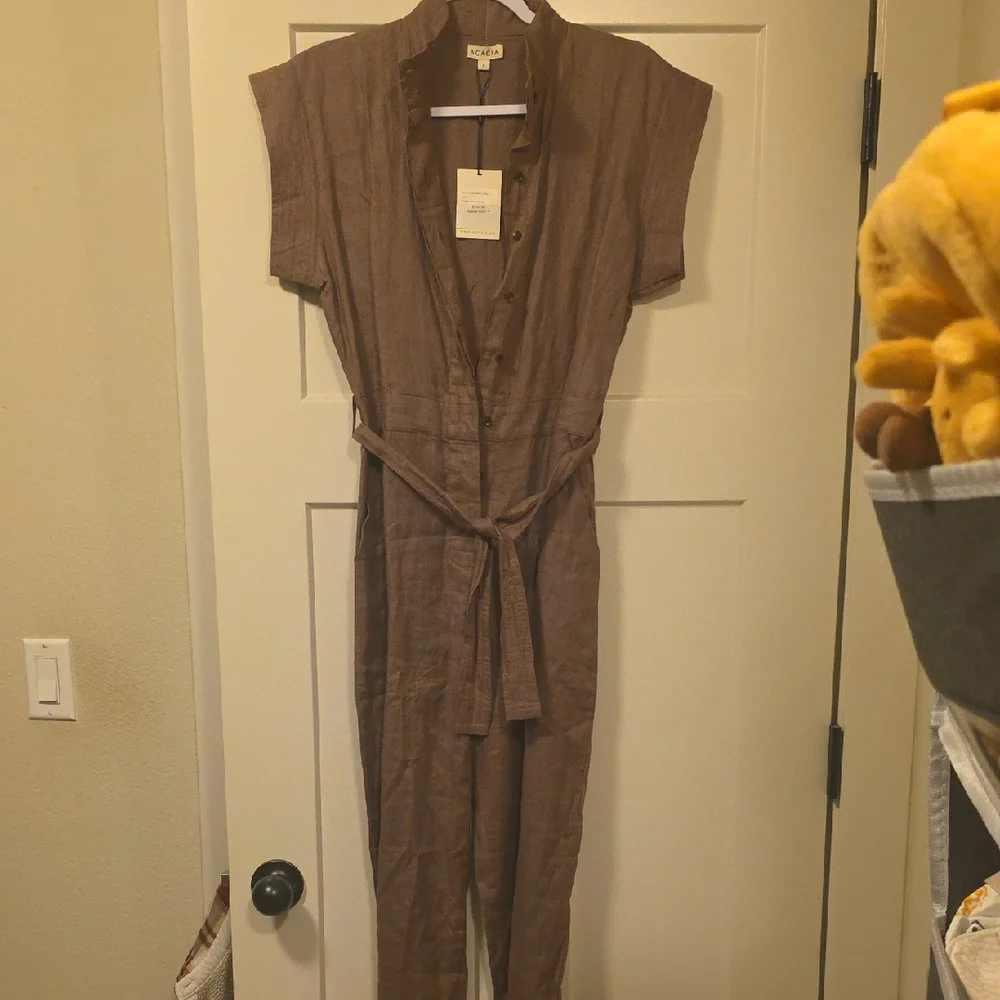 Nwt Acacia Linen Coverall - Picture 1 of 6
